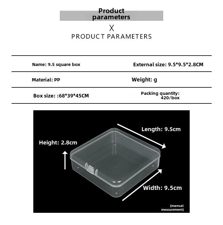 Caja de exhibición y almacenamiento de hardware de plástico transparente