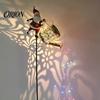Solar Powered Christmas Decorations Santa Kettle Light, Solar-Powered Claus Watering Can Stake Lamp Garden Accessories with LED String, Outdoor