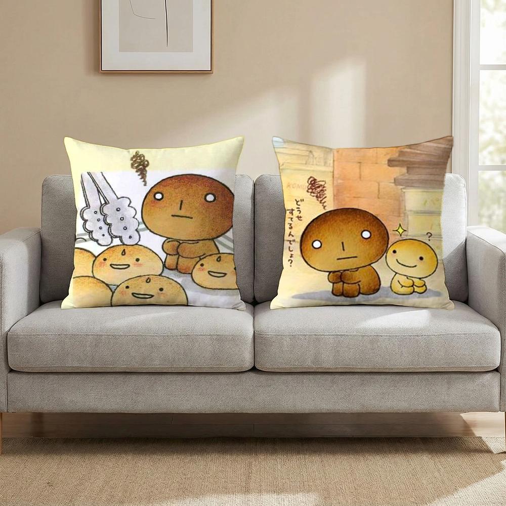 Japan Kawaii K-Kogepan Kissenbezug Multi-Szenen-Kissenbezug für Zuhause & Auto - Wendbar, Weich & Langlebig für den täglichen Gebrauch