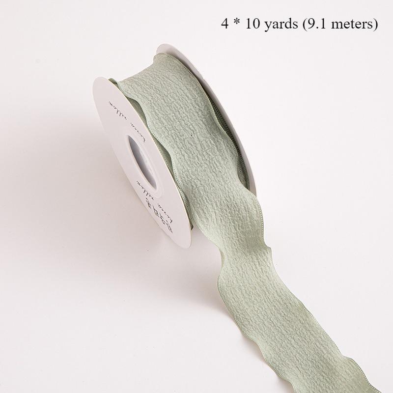 10Yards/Roll Chiffon Silk Ribbon Organza Satin For DIY Craft Gift Wrapping Decoration Wedding Bouquets Wreath Sewing Supplies