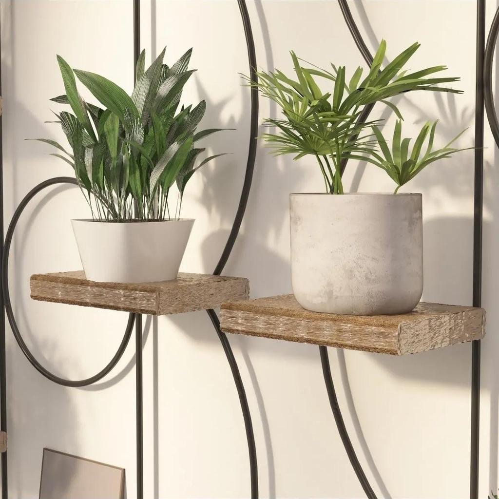 Wall Shelf 2 Pieces Modern Decorative Wall Shelf 5 Pieces
