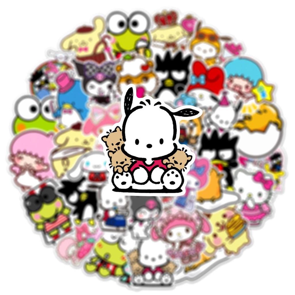 Entzückendes 50er Set Sanrio Sticker Kuromi für Gepäckdekor