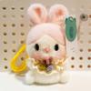 Soft Plush Dog Pendant Funny Cartoon Animal Keychain Kawaii Bear Doll Key Ring  Friends