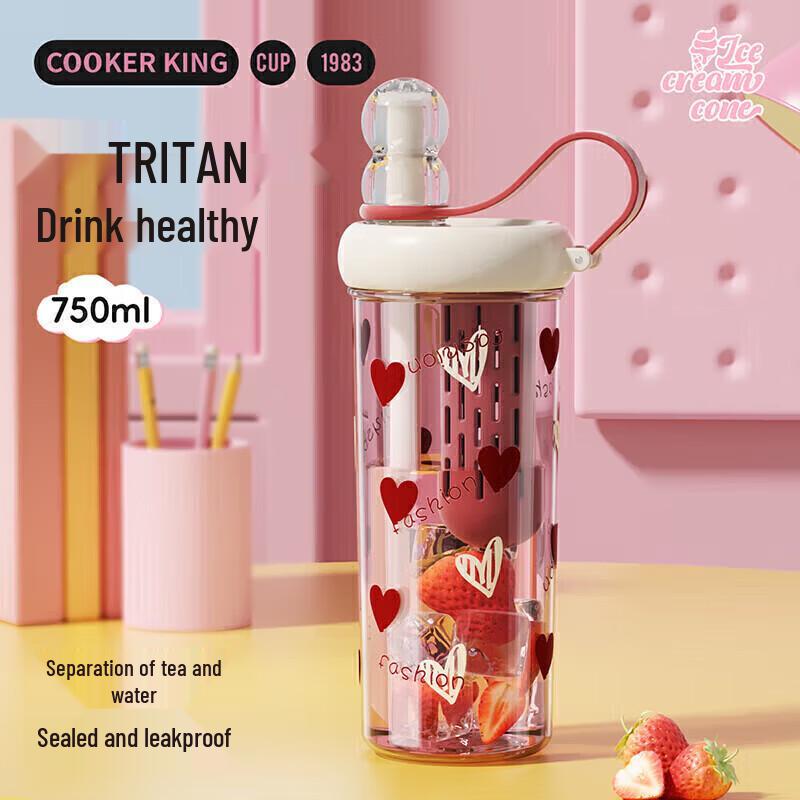 Chui Da Huang 750ml Tritan Straw Water Bottle