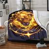 1pc Lion Spirit Print Blanket   Lightweight Flannel Throw Blanket For Sofa, Bed, Living Room, Office, Outdoor Travel, Camping