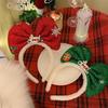 Christmas Red Bear Headband for Girls - Comfortable Party Accessory and Princess Decoration