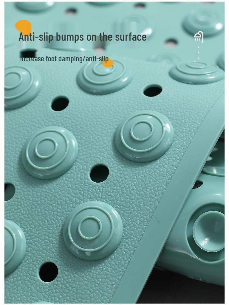 Eco-Friendly Non-Slip Waterproof Bathroom Mat, Solid Color Massage Mat