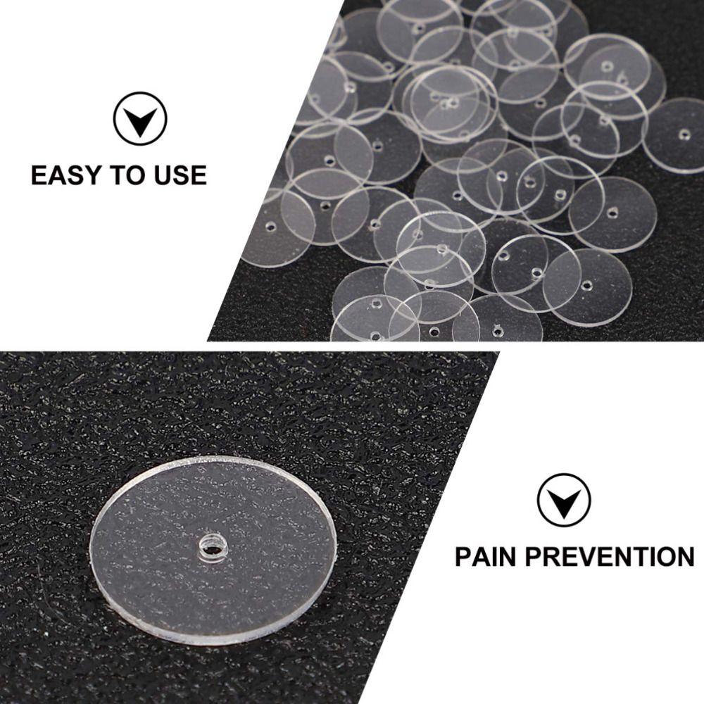 100 Stück Wiederverwendbare Kunststoff Stabilisierungs-Ohrringe 10mm Kunststoffscheiben-Pad Klare Scheiben-Pads Ohrringe Basteln