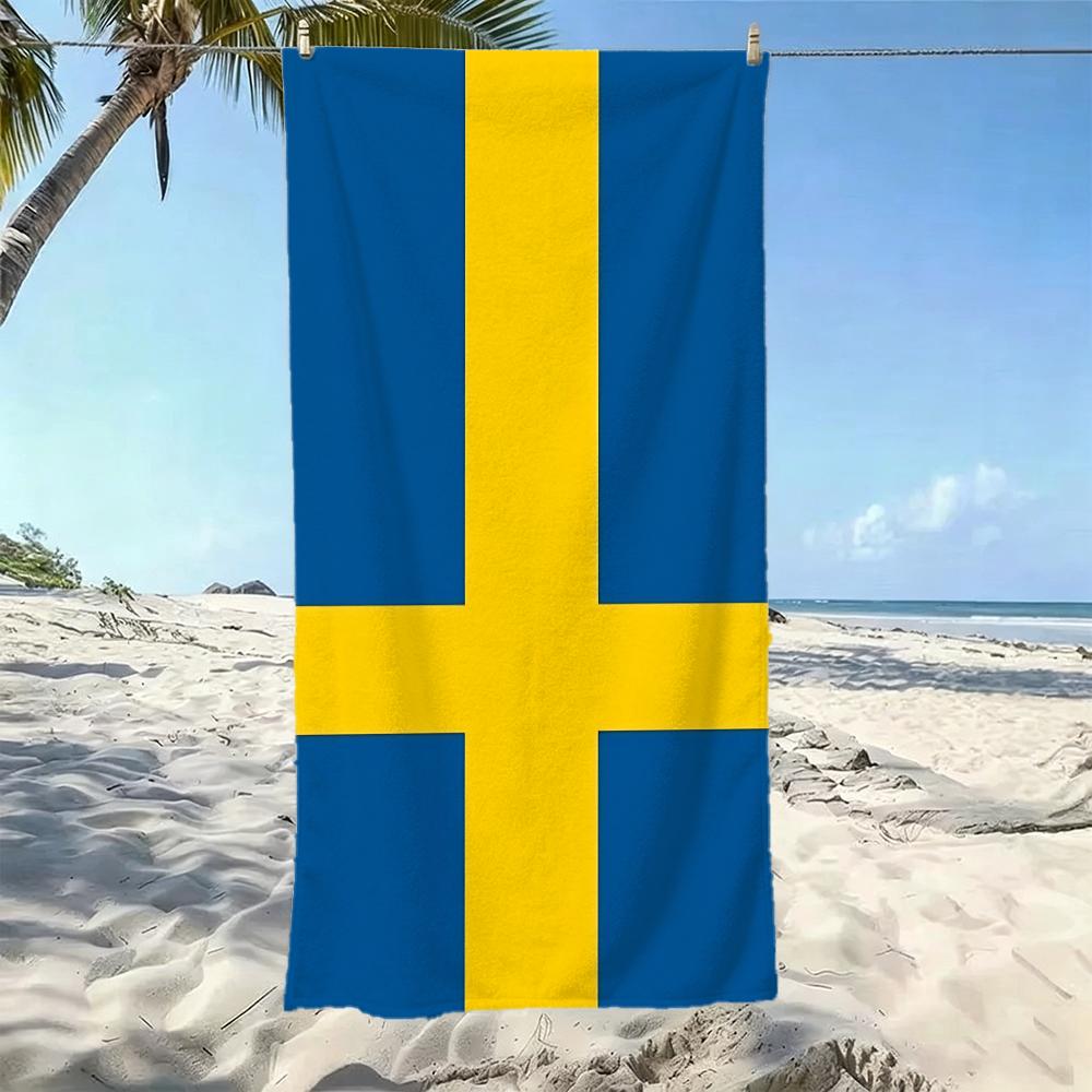 Flagge S-Schweden Handtuch Fünf-Sterne-Hotelqualität Umweltfreundlich Ultraweiche Dicke Handtücher & Strandhandtücher