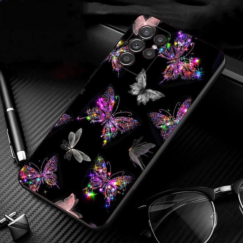 Purple Pink Butterfly Phone Case For Samsung Galaxy S26 S25 S24 S23 S22 Ultra S23 S22 S25 Plus S24 FE S26Edge