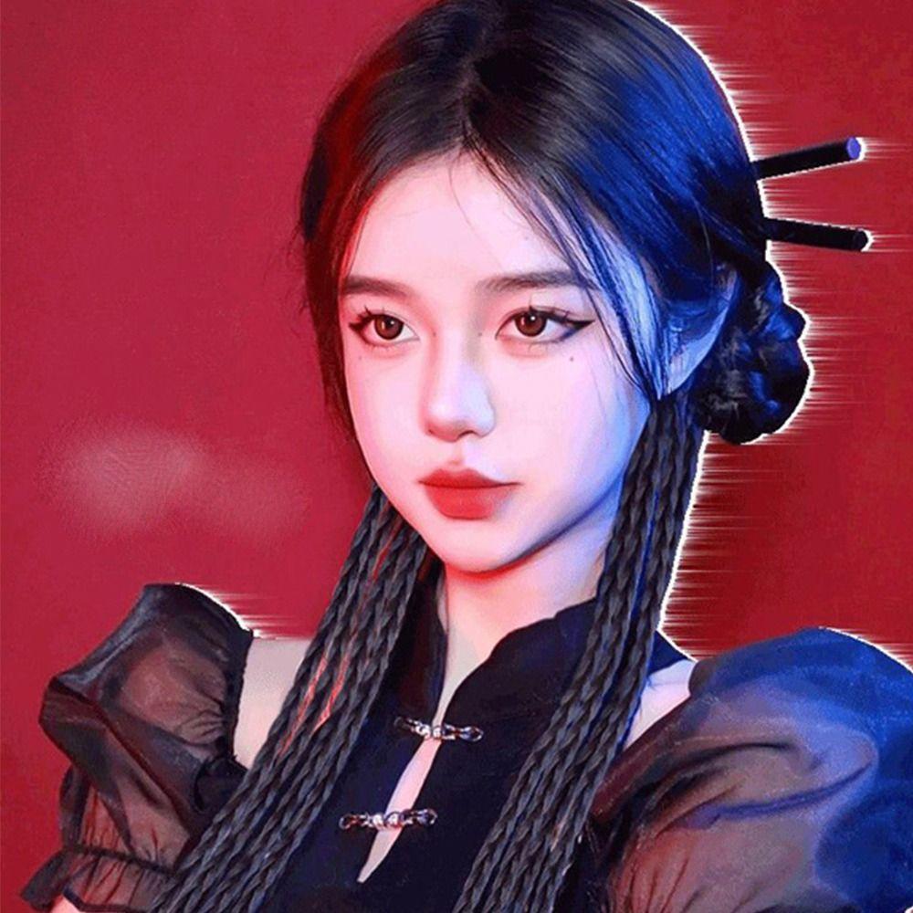 

Стиль Головной убор Хип-хоп Накладка на волосы Косичка Веревка для волос Синтетическая коробка косички парик косички Женская повязка для волос