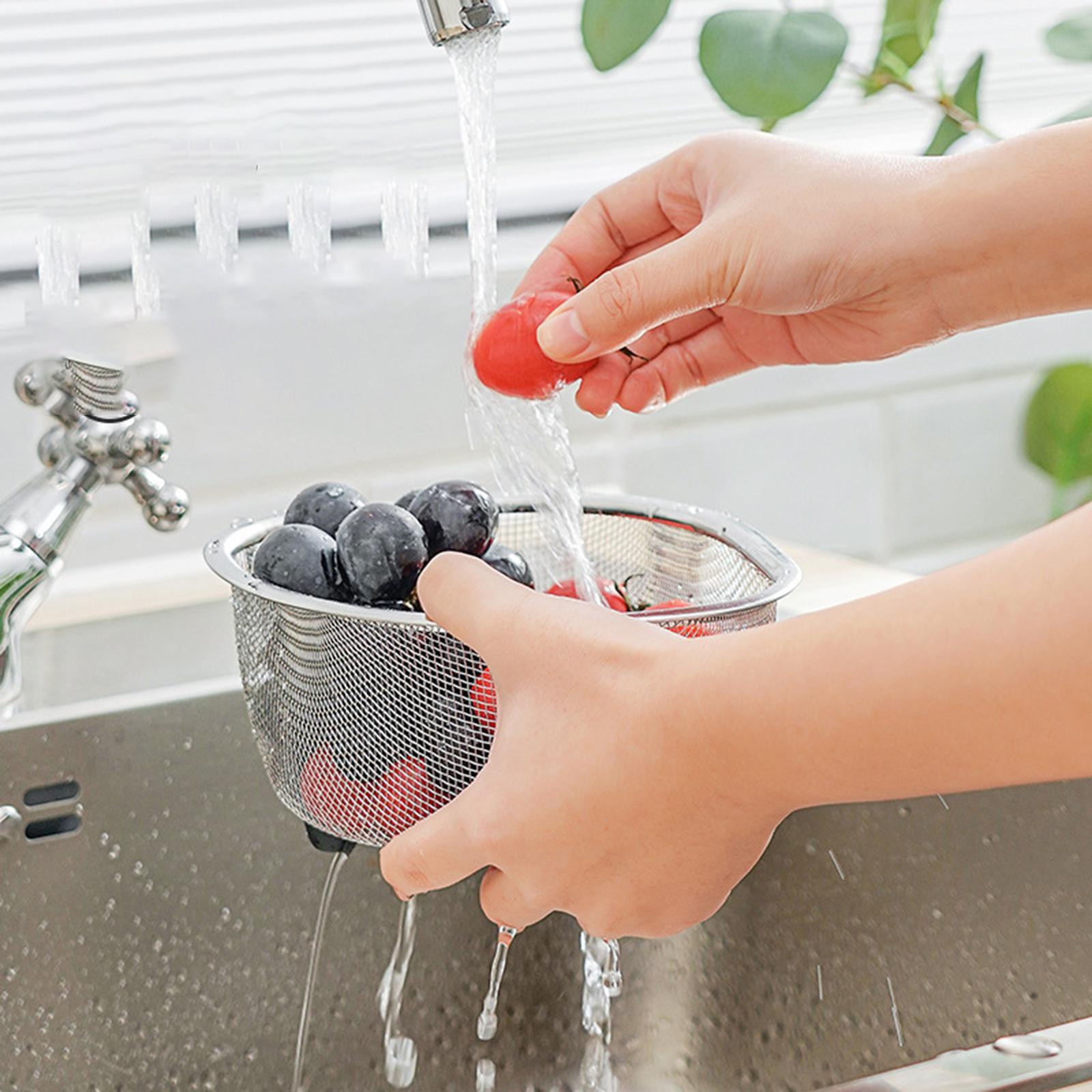 Hanging Sink Basket Corner Sink Strainer Space Saving Kitchen Sink Organizer Drying Rack Drying Shelf Sponge Holder Large