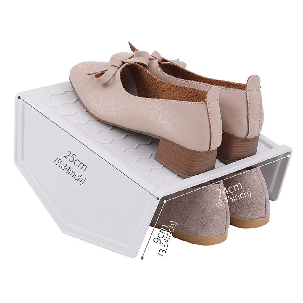 1Pc Durable Shoe Organizer Space Saving Cabinet Closet Stand Shoes Storage Rack Shoebox Double Deck Rack Holder