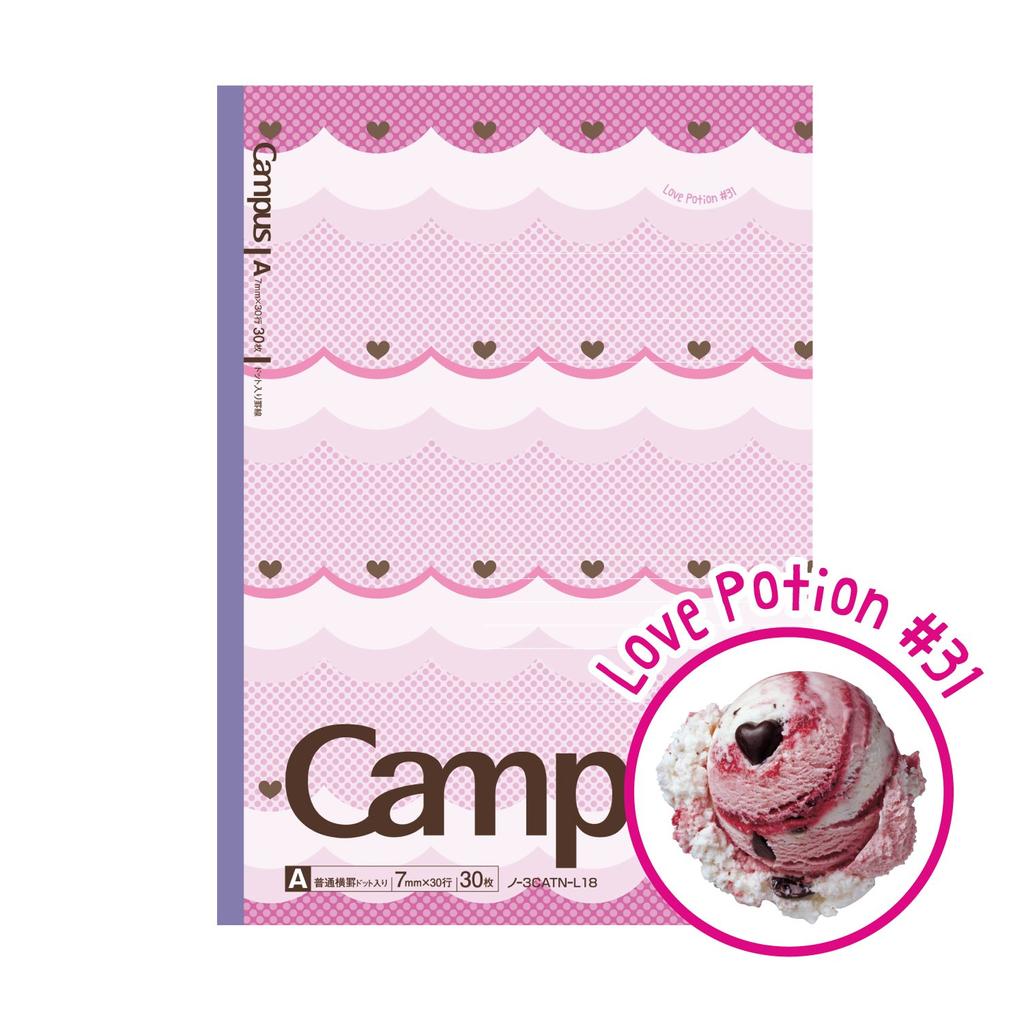 KOKUYO Note Campus Note Limited 31 Ice Cream 5 Color Pack Dotted A Line No-3CATN-L18X5