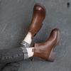 Autumn and Winter Shoes Women's Thick-soled Boots Plus-size High-heeled Ankle Boots