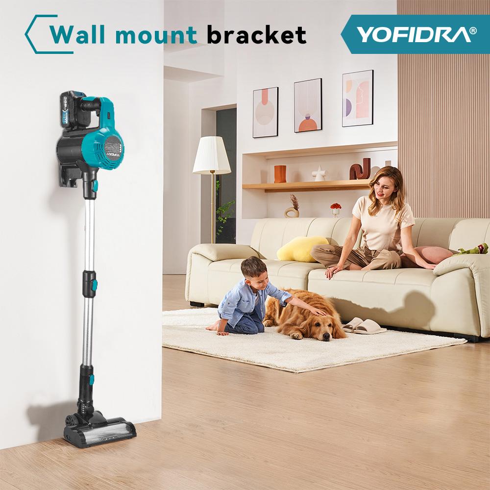 Yofidra 1800W Bürstenloser Staubsauger 30KPa 1,5L Tragbar Leistungsstarke Saugkraft Haushaltsreinigungswerkzeuge Für Makita 18V Akku Pin