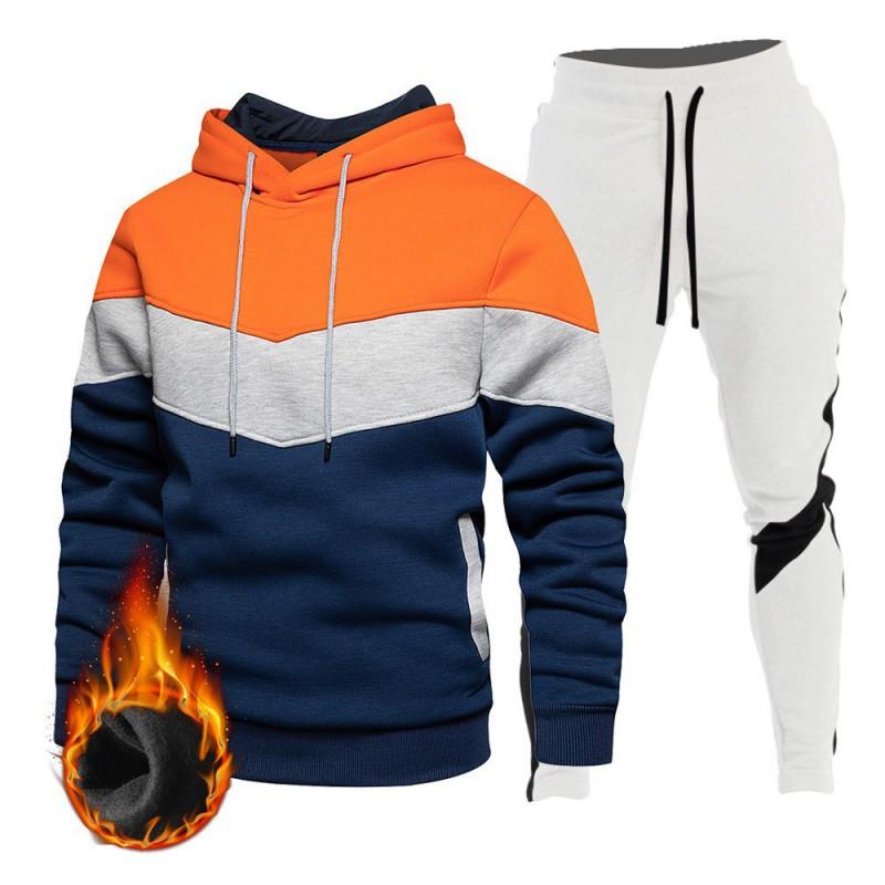 Mens Casual Sportswear Set Long Sleeve Hooded Sweatshirt Pants Outfit