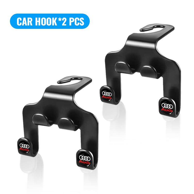Car Seat Headrest Hook 4 Pack Hanger Storage Organizer Car Accessories for Audi C7 A4 B6 B8 B7 A6 A3 A5 Q3 Q5 Q7 8P S3 S5 S1 S4 S2 RS3 RS4 RS5 RS6 RS8