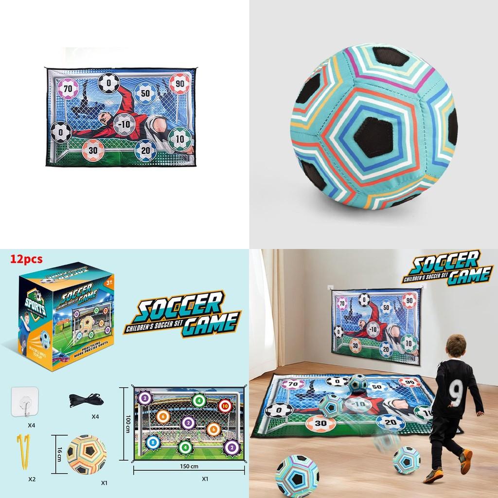 Fun And Colorful Childrens Soccer Play Mat Set With Soft Plush Pillow And Accessories
