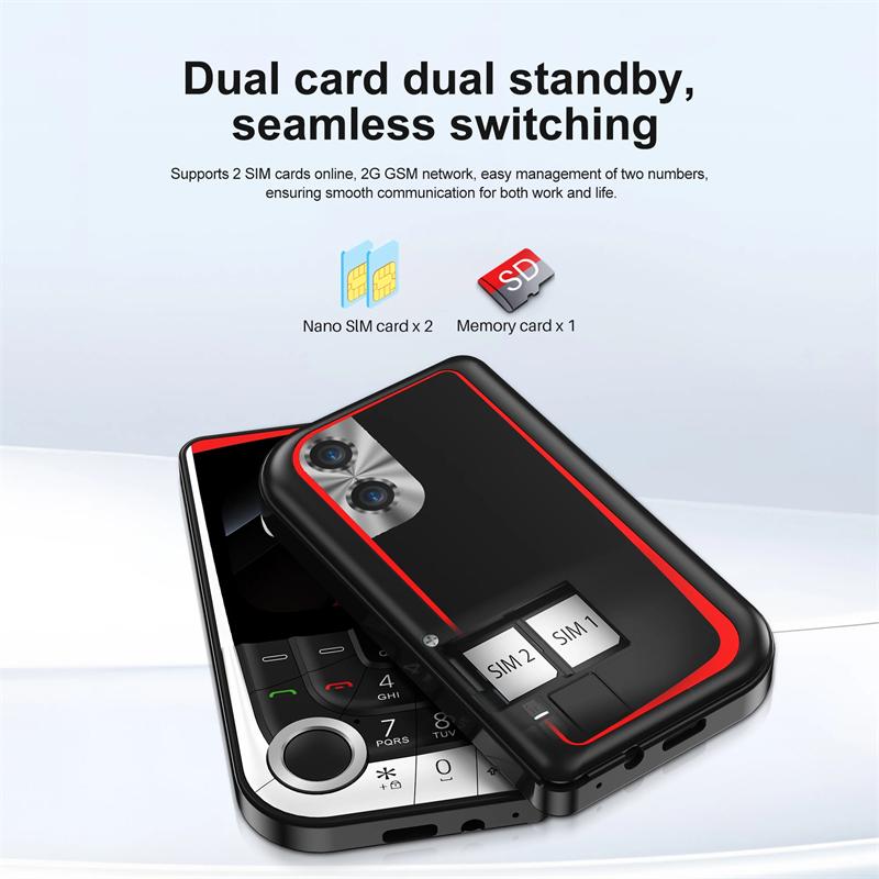 V10 Dual SIM Standby Mobile Phone 2.01 Inch Screen Magic Voice Speed Dial Flashlight FM Radio MP4 Cheap Back-up Cellphones