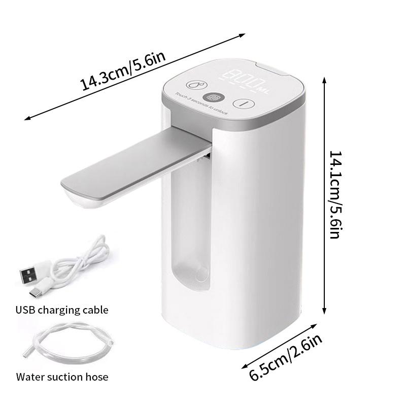 LED Display Water Dispenser Automatic Water Bottle Pump Charging Portable Electric Drinking Water Pump