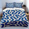 Blue Abstract Pattern Bedding Bedding Duvet Cover Set Duvet Cover Pillowcases (1 * Duvet Cover 2 * Pillowcases, without duvet insert)