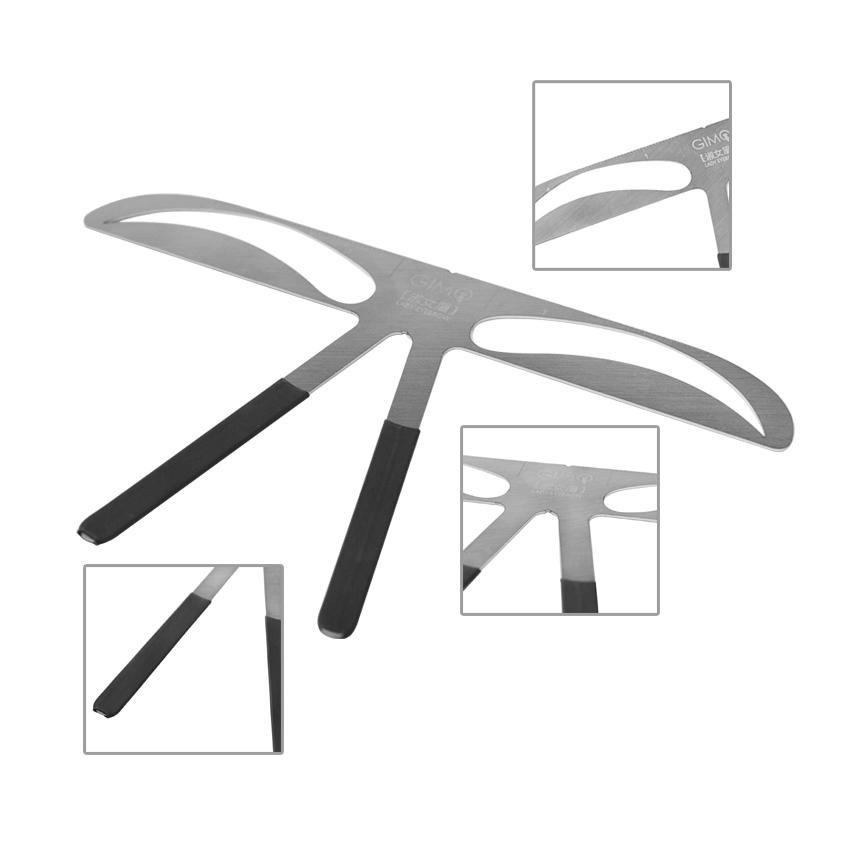 Smink Ögonbrynsmall Linjal Ögonbryn Metall Permanent Makeup Tatuering Position Form Linjal för Skönhet Kosmetisk DIY Mallverktyg