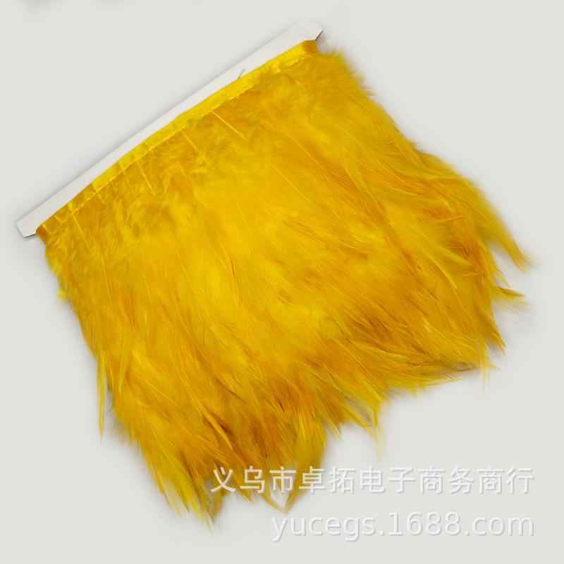 10 Meter 10-15CM 4-6inch Chicken Rooster Tail Feathers Trims Strip for Wedding Party Clothing Rooster Feather Trim