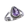Natural Pink Amethyst Gemstone 925 Solid Sterling Silver Jewelry Ring S.7.5 R3U83