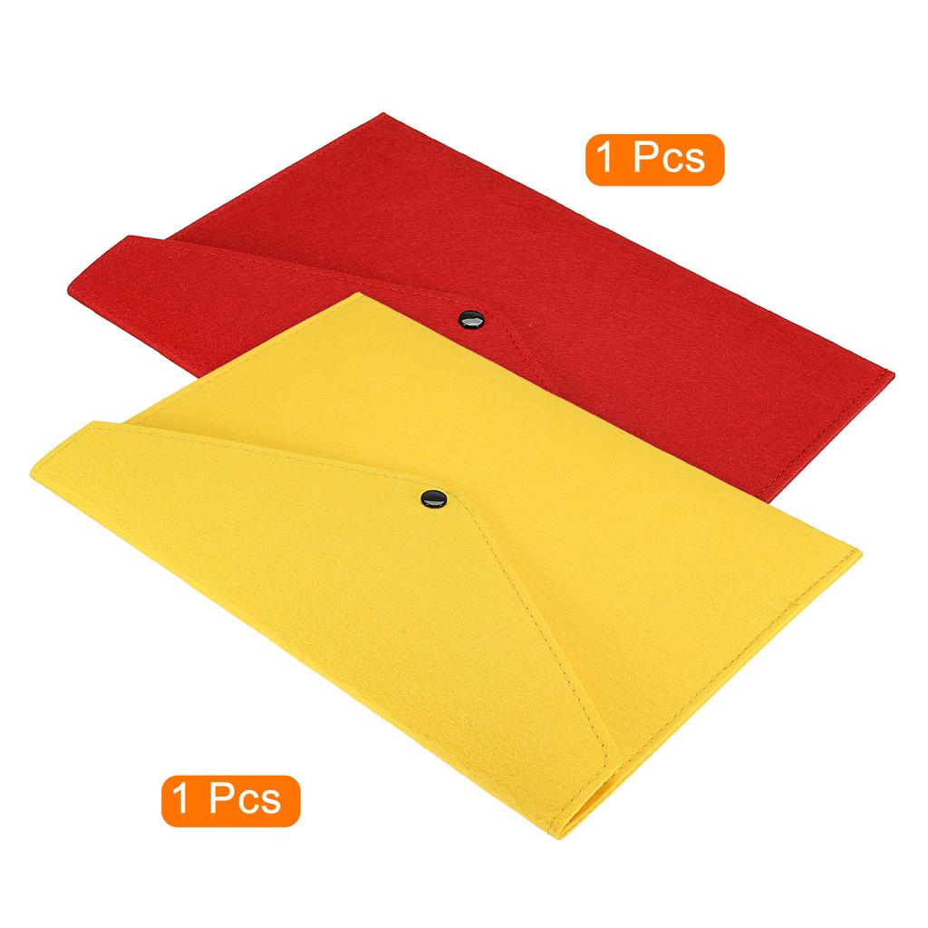 2Pcs Simple A4 Big Capacity Document Bag Felt File Bag Business Briefcase File Folder Filing Products Storage Pouch Organizer