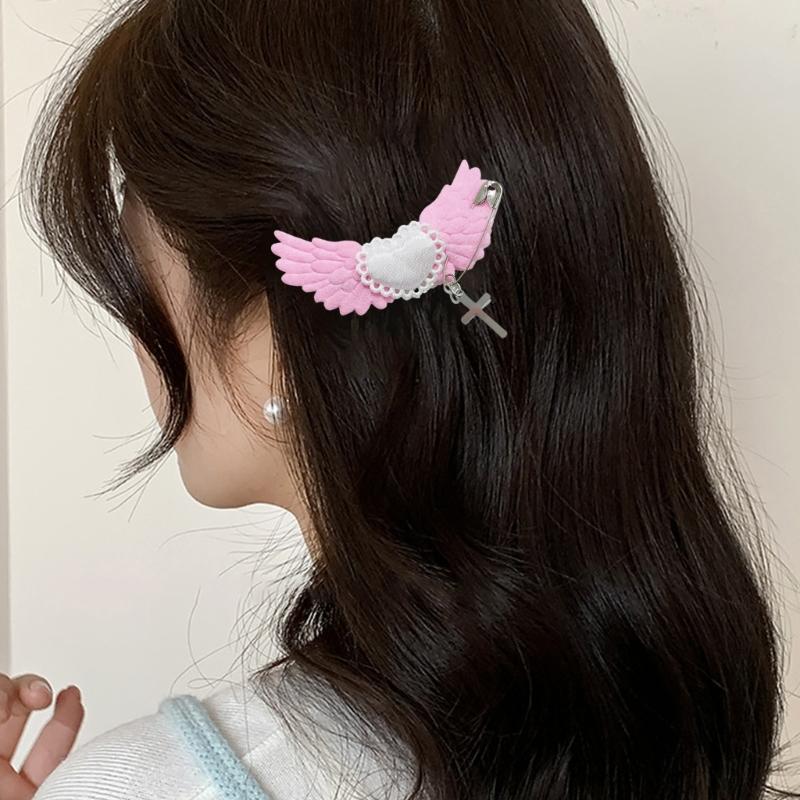 Stylish Hairpin With Soft Padded Wing Delicate Metalwork Hairpin Animen Style Hair Clip For Casual Or Prom Occasion