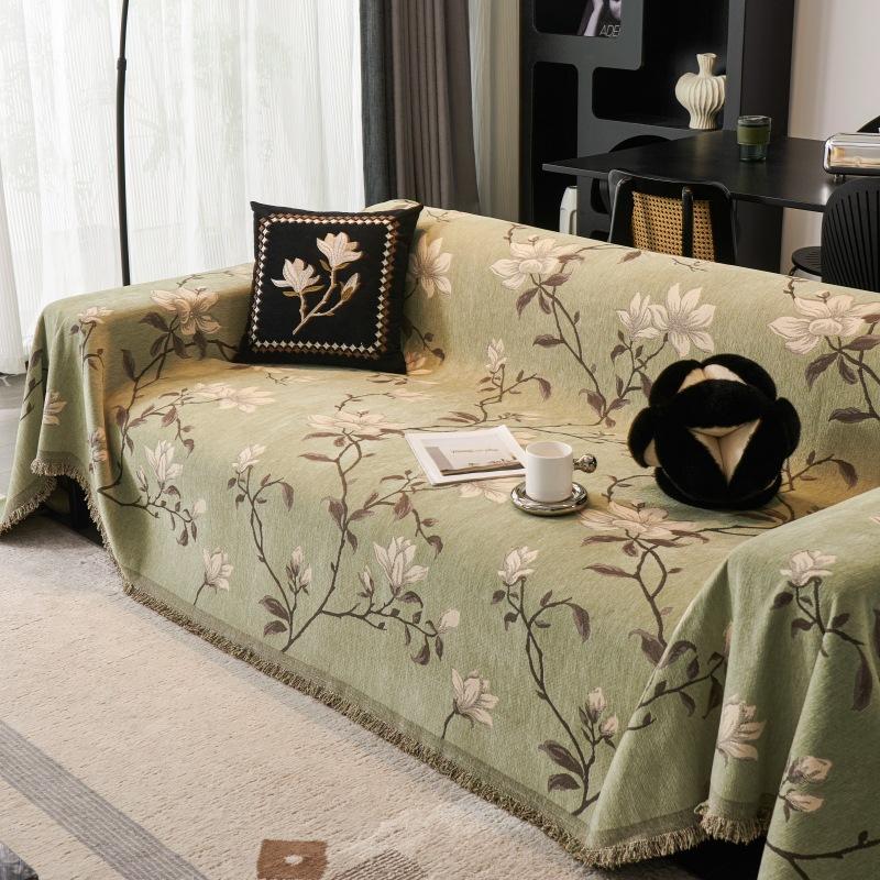 

Чехол для дивана в стиле ретро, французский, ткань, полный чехол, шенилл, универсальный, легкий, роскошный, высококачественный чехол для диванной подушки на все сезоны 180*130cm