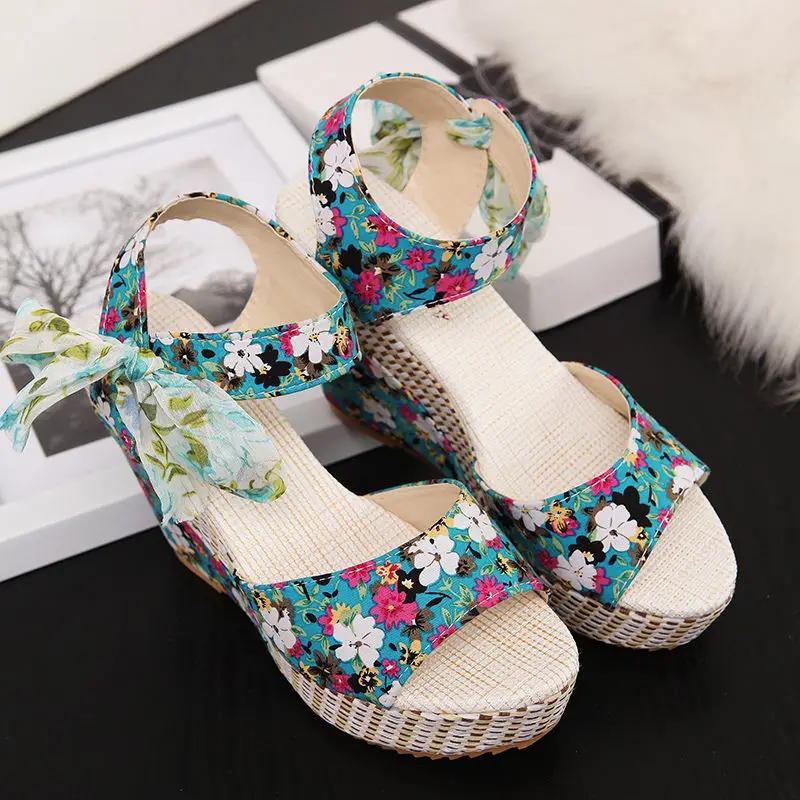 Outdoor Wedges Heel Ladies Shoes Anti Slip Hot Korea Luxury 2025 Comfortable and Elegant New Breathable Fashion Women's Sandals