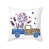New American Independence Day Pillowcase, Simple Peach Skin Velvet Printed Cushion Cover, Sofa Pillow Cover