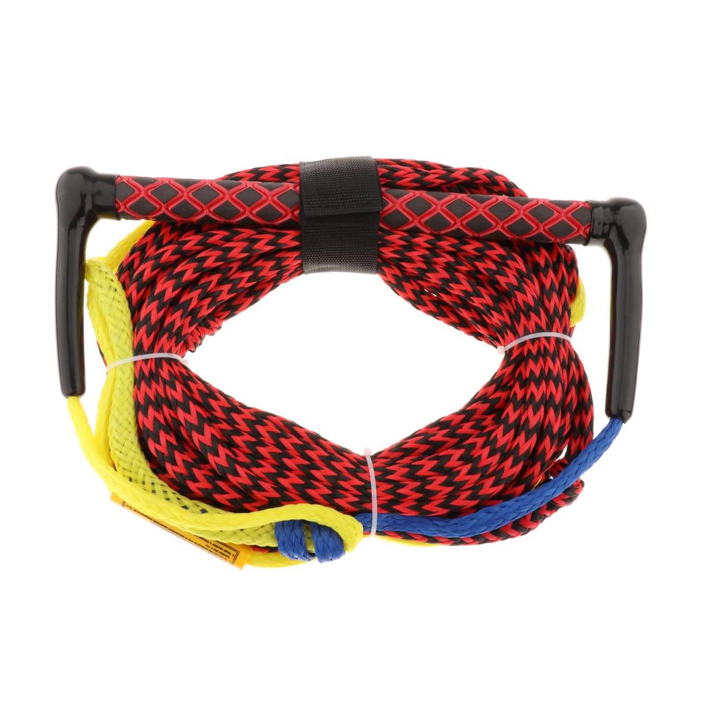 Water Ski Wakeboard Kneeboard Rope for Boating 3-Section Watersports Rope Safety Surfing Tow Line Leash Cord