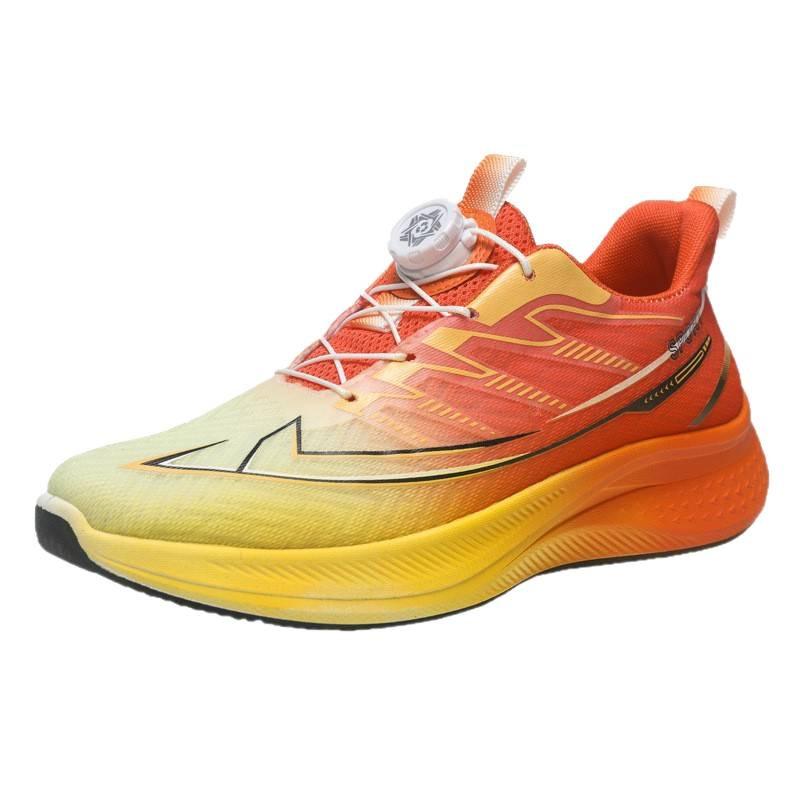 Mesh large size new knob buckle breathable running non-slip student casual sports shoes