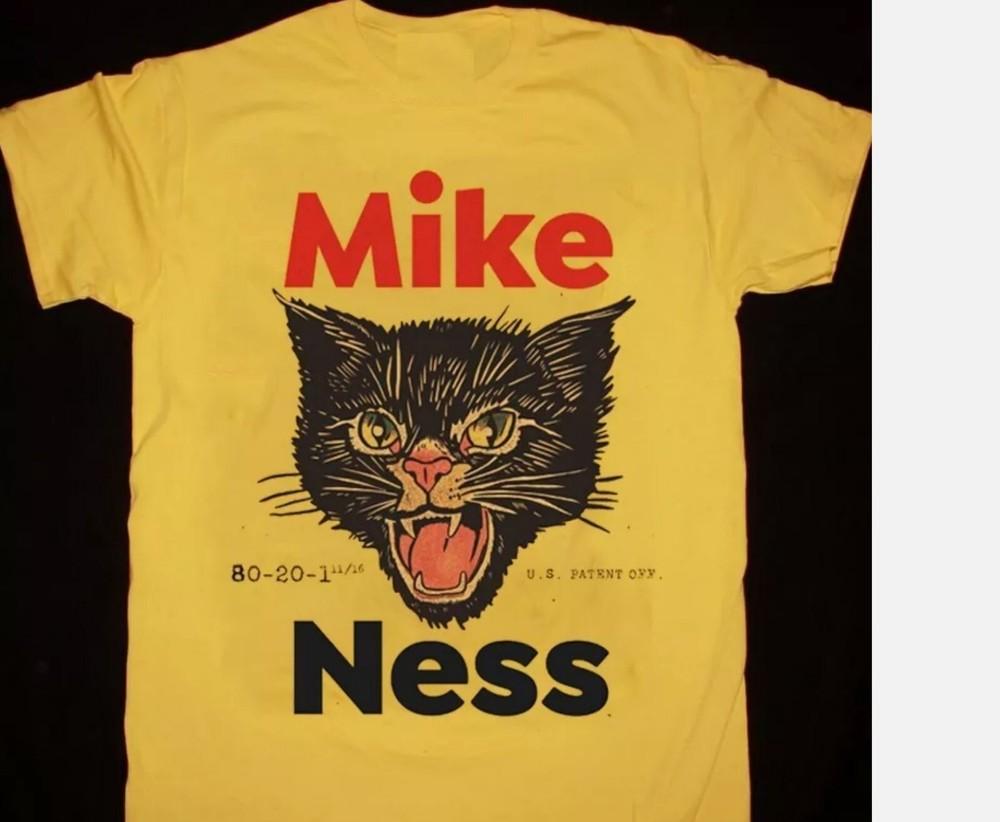 

MIKE NESS Funny Cat Social Distortion Yellow All Size Men Shirt Unisex T-Shirt S