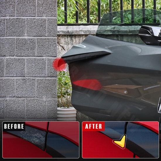 2PCS Yellow Rubber Car Door Edge Guard Pads Protector For Corvette C8 2020-2024