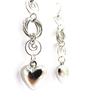 Les Trésors De Lily [J6686] - Silver 'Love' Designer Earrings