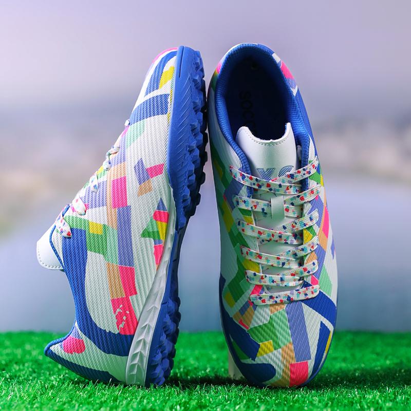Men Football Boots Long Spikes High Ankle Soccer Shoes TF Kids Outdoor Grass Cleats Soccer Boots Training Sport Football Shoes