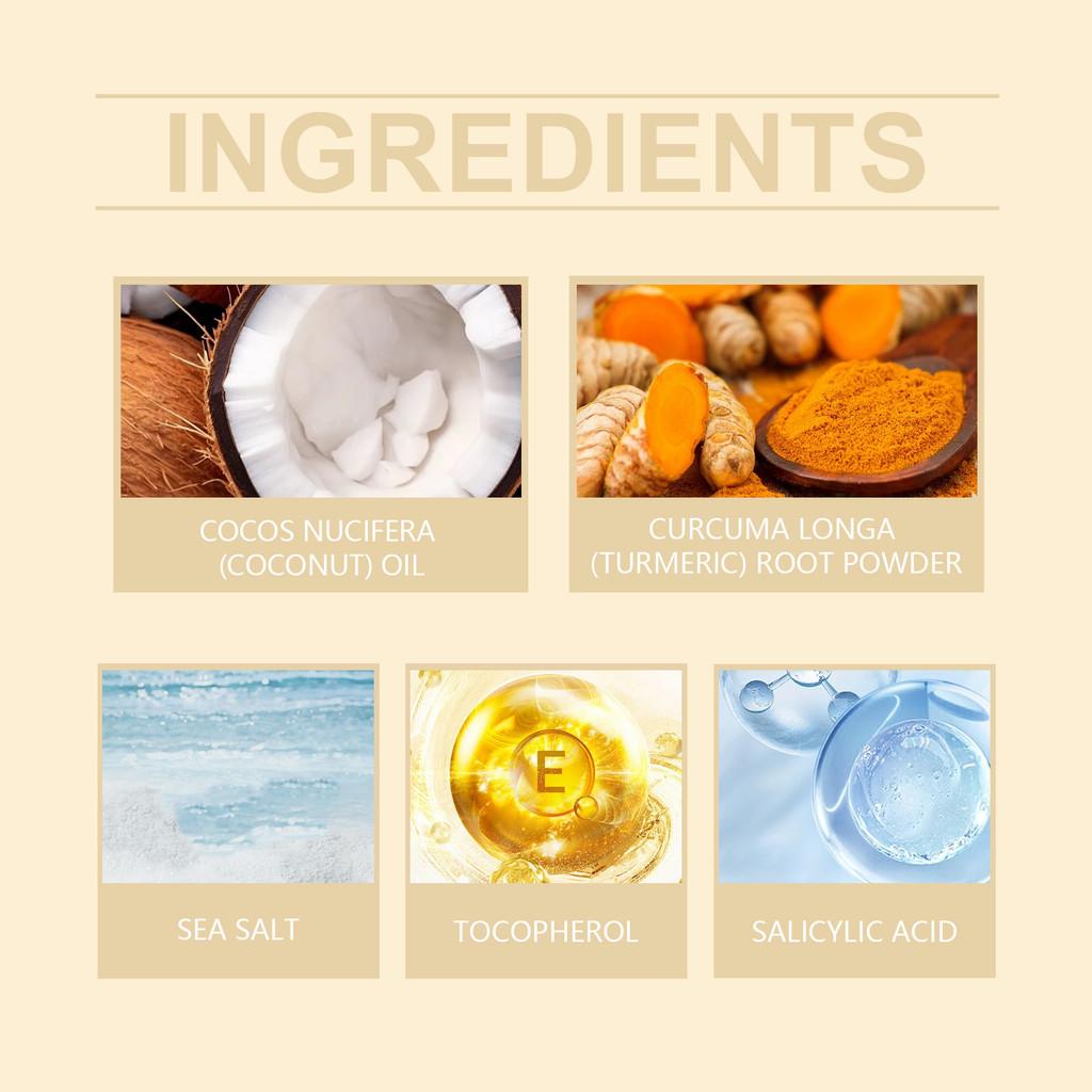 Ouhoe Natural Turmeric Body Scrub Gentle Exfoliating Formula For Smooth Radiant Skin