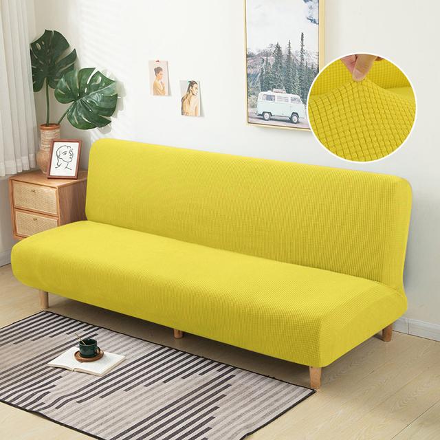 Jacquard-Stoff-Sofa-Bettbezug, klappbarer Sofa-Sitzbezug, Stretch-Bezug, Couch-Schutz, elastischer Futon-Bankbezug für Zuhause