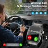 LAXASFIT New Bluetooth Call Smart Watch for Men 2.01" HD Curved Screen Sports Watch Health Monitor Smart Watch for Android iOS 2