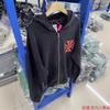 Mens Oversized Hooded Zip-Up Sweatshirt With Letter Print Casual Streetwear Fall Winter