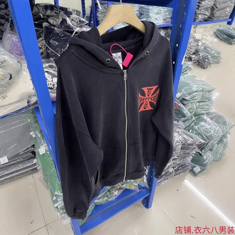 Mens Oversized Hooded Zip-Up Sweatshirt With Letter Print Casual Streetwear Fall Winter