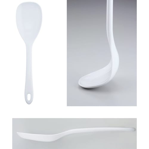 Shimomura Kihan Silicone Cooking Spoons, Large and Small, Set of 2 [Made in Japan] Dishwasher Safe and Heat Resistant, Mix, Scoop, and Scoop with One