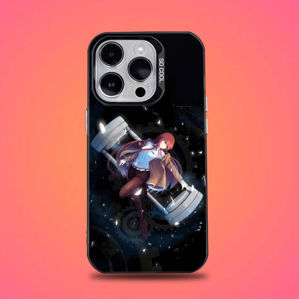 Steins Gate Okabe Anime Phone Case For iPhone 16,15,14,13,12,11,Mini,Pro,E,SE4,XS,MAX Black Candy Matte Cover