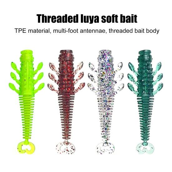 8Pcs/Set 6CM/2.15G Soft Shrimp Lure Realistic Bionic Colorful Scorpion Shrimp Floating Artificial