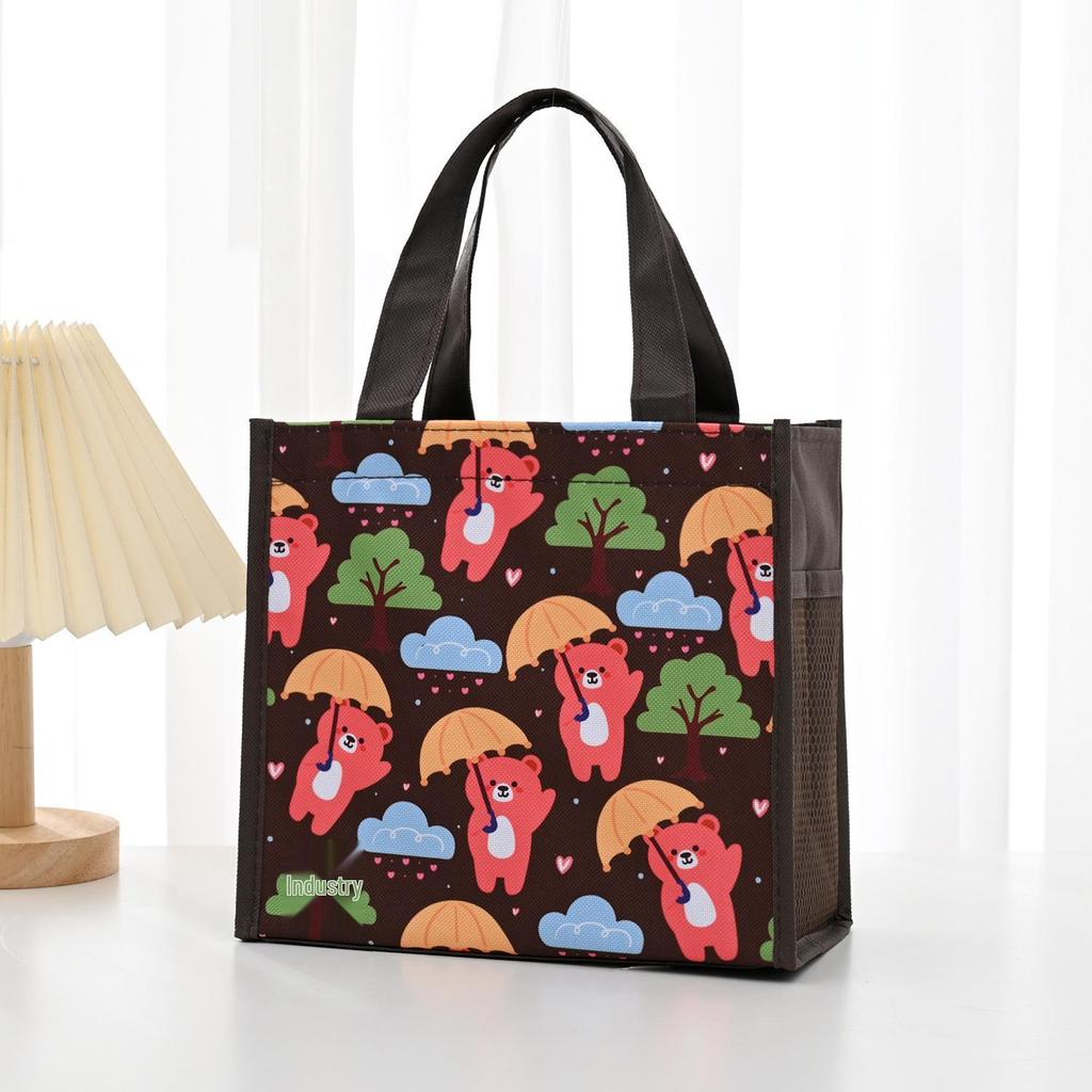 Cartoon Thickened Square Bento Lunch Bag for Kids