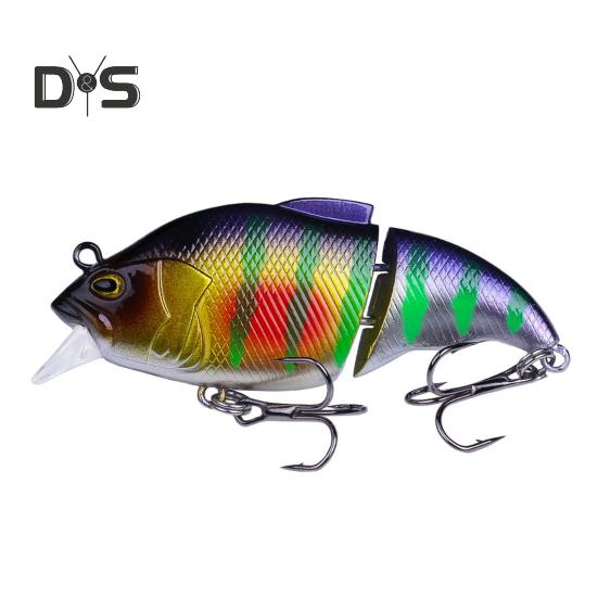 

7,5 см/12 г многосоставная рыболовная приманка VIB с крючками, реалистичная двухсекционная жесткая искусственная приманка для пресноводной и соленой рыбалки J